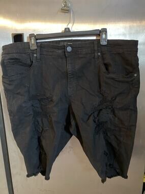 Jordan Craig Legacy Edition Size 40 Black Ripped Denim Shorts
